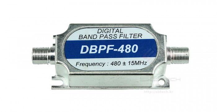 DBPF-480  지상파 디지털방송용 채널필터  465  495 MHz  채널 14  18번  RFI 및 EMI 차폐 효과 우수  sbtech.kr