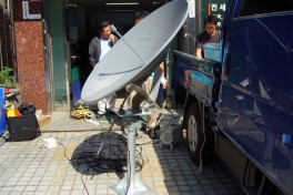 1.2m Ku-band Satellite Antenna with Positioner  카세그레인 안테나  1.2m Ku-band 포지셔너 안테나  하이게인 시험 의뢰  Cassegrain Antenna 에스비테크  httpsbtech.kr