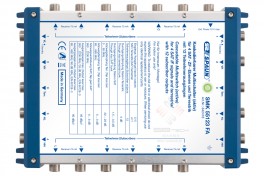 SMK 55123 FA  Cascadable Multiswitch active 5 in 12 out  Active terrestrial 85  862MHz passive return path  gain for SAT-IF  SAT IF polarity selection is controlled by remote voltage and 22KHz tone provided by the receiver  SPAUN  www.sbtech.kr