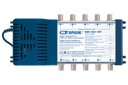 SBK 5501 NFI Launch Amplifier Light Class  Launch Amplifier for large distribution networks 4 SAT IF signals and terrestrial  Light Class  Remote power of 18 V 200 mA for the active cascades  Only useable for Quattro LNB  SPAUN  www.sbtech.kr