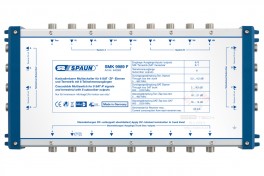 SMK 9989 F  Premium Class  Cascadable Multiswitch for 8 SAT IF signals and terrestrial with 8 subscriber outputs  SPAUN  www.sbtech.kr